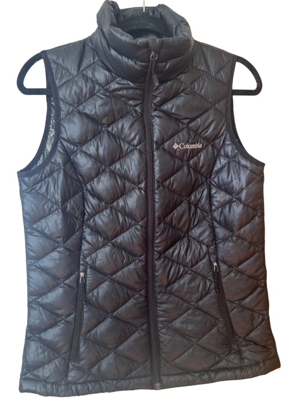 Columbia Omni-Heat Quilted Down Vest Women's Small – Black Lightweight Puffer